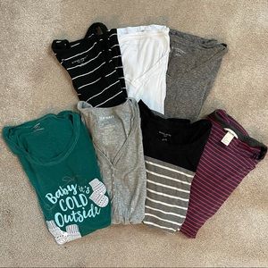 Set of 7 Maternity Tops